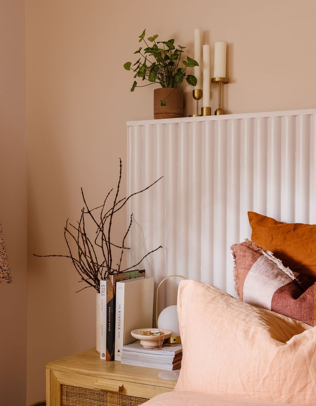 Comforting Warm Toned Bedroom - Your Exhale Design