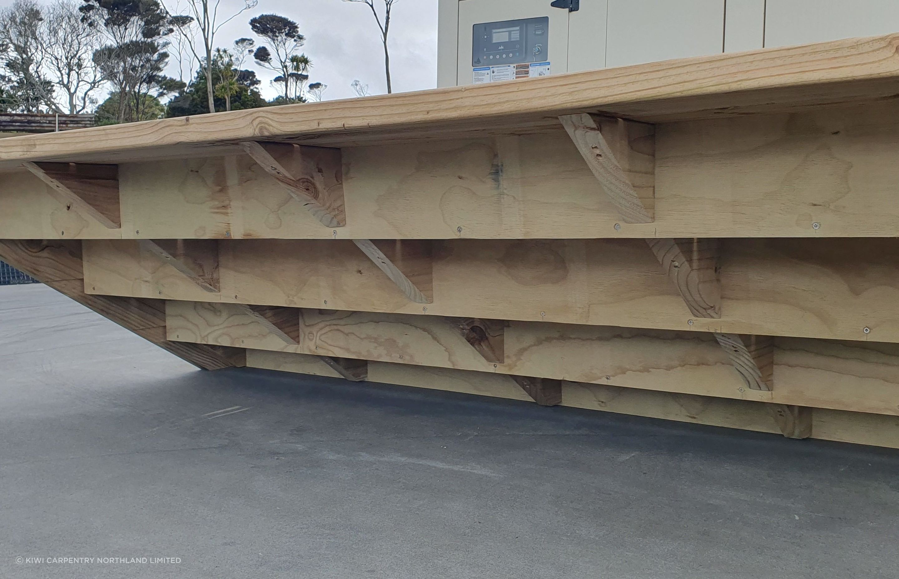 Back of stairs - support struts