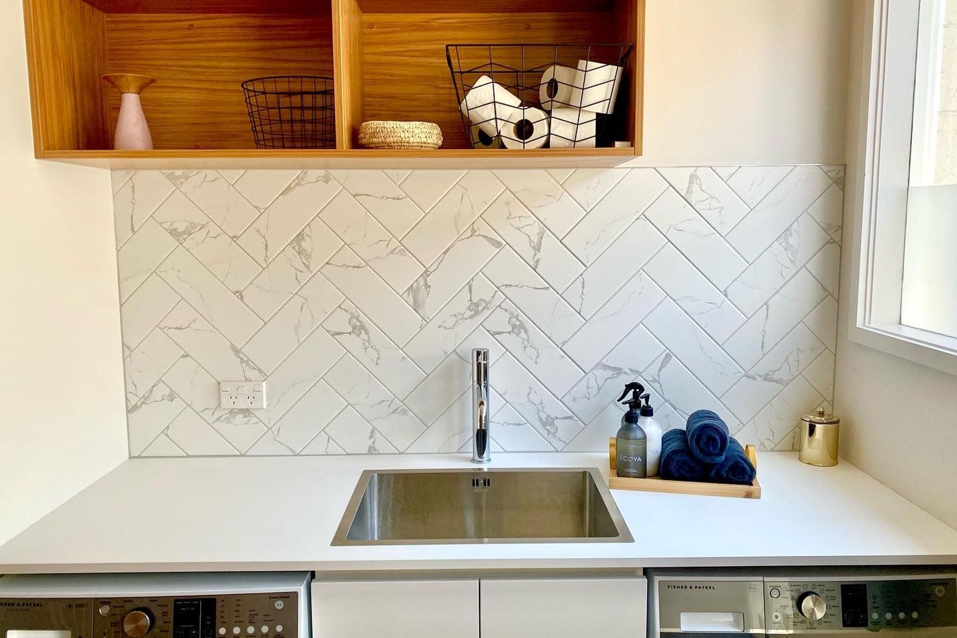 Tiled Laundry Splashback