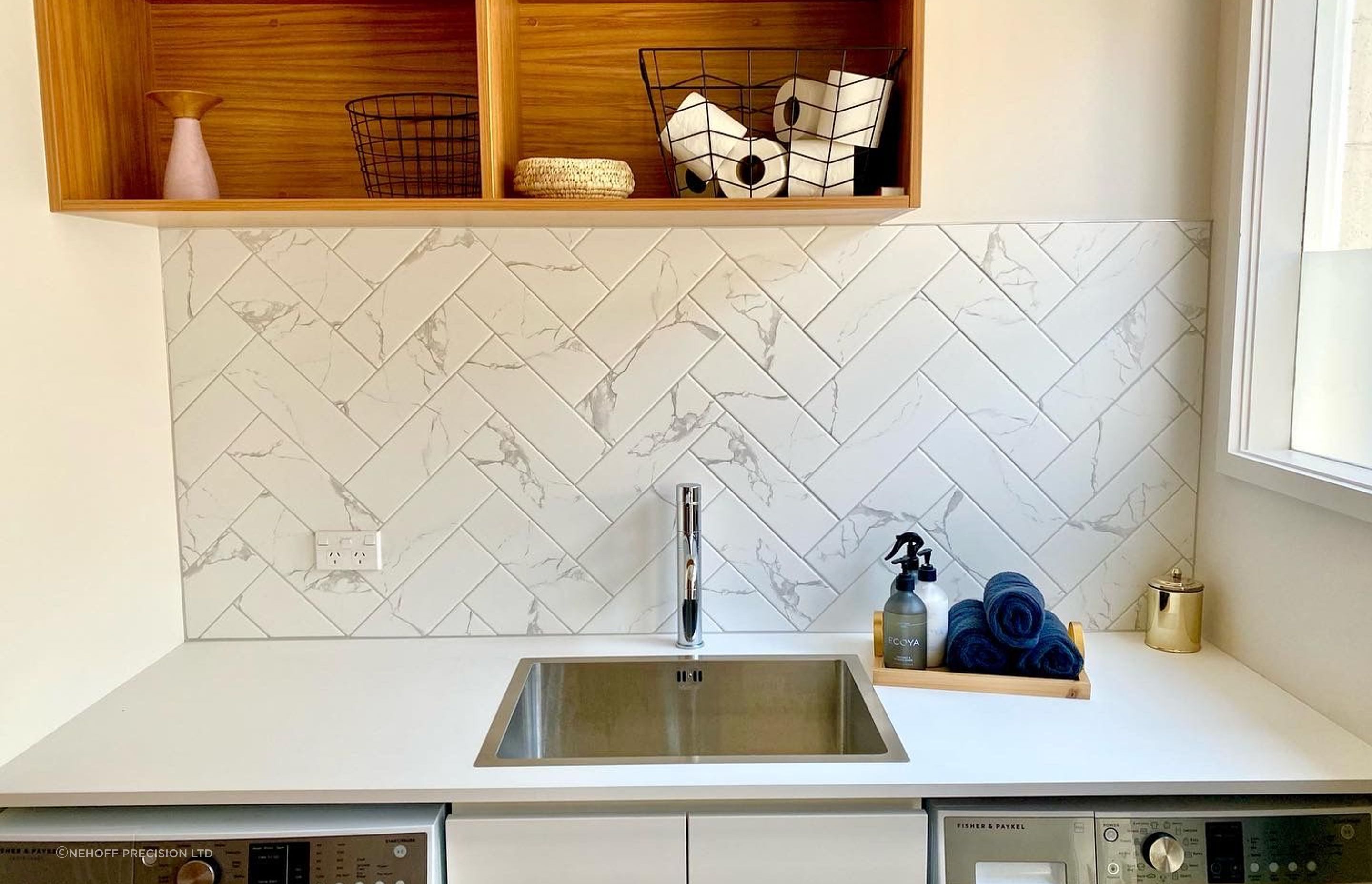 Tiled Laundry Splashback