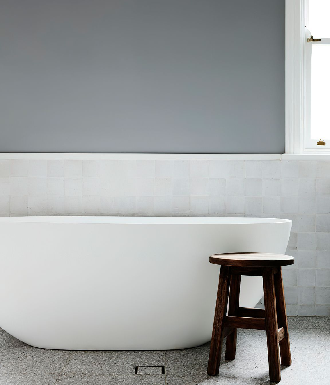 STAND ALONE BATH - The stand alone bath features in the ensuite.