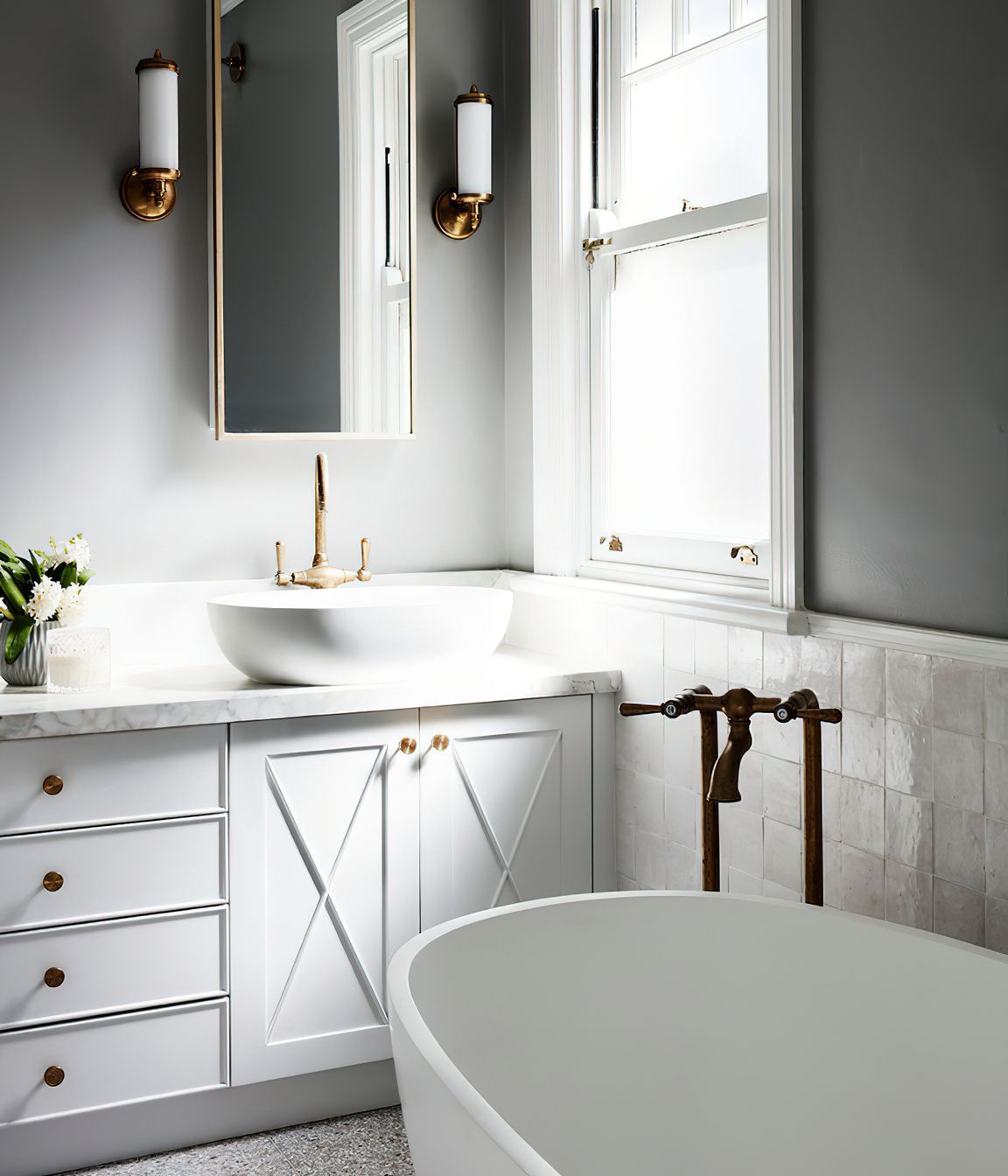 SUN FILLED ENSUITE - The sun fills the corner of this beautiful ensuite.