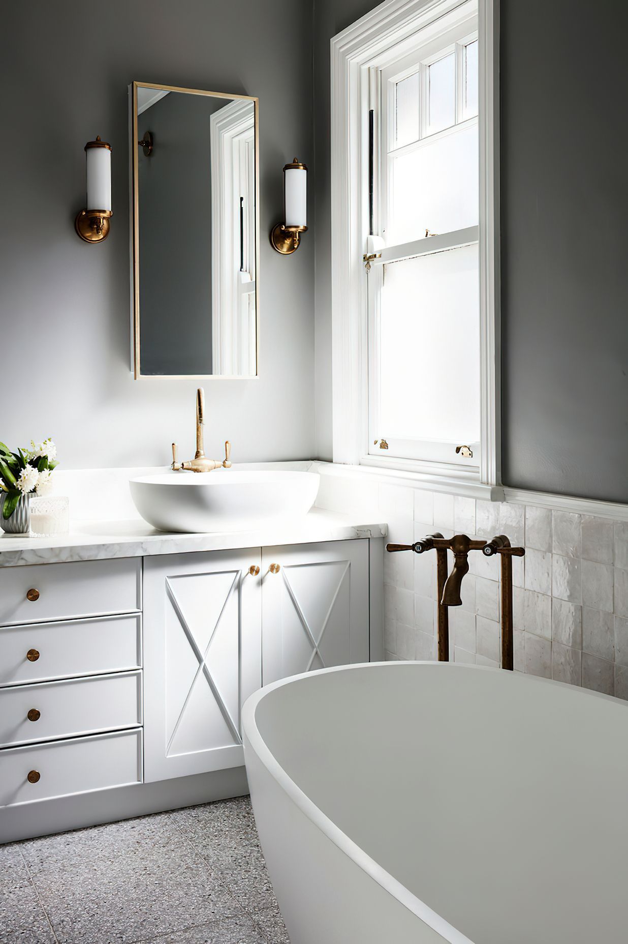 SUN FILLED ENSUITE - The sun fills the corner of this beautiful ensuite.