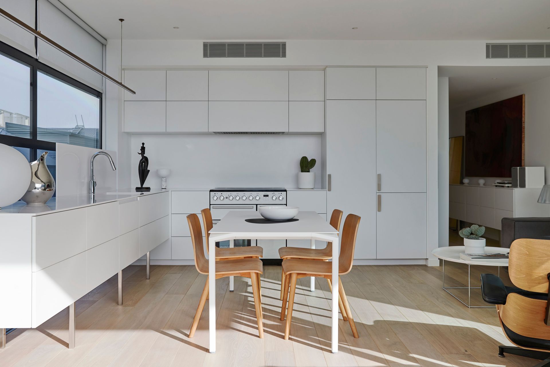 Open plan kitchen and dining space