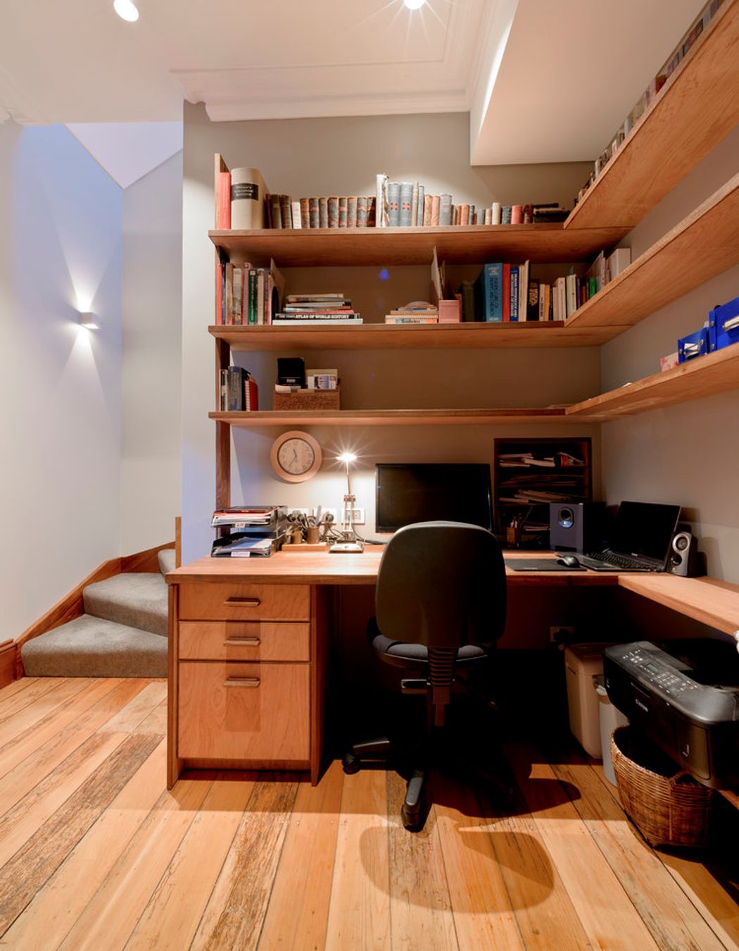 Black Bean desk custom handles and edge strips