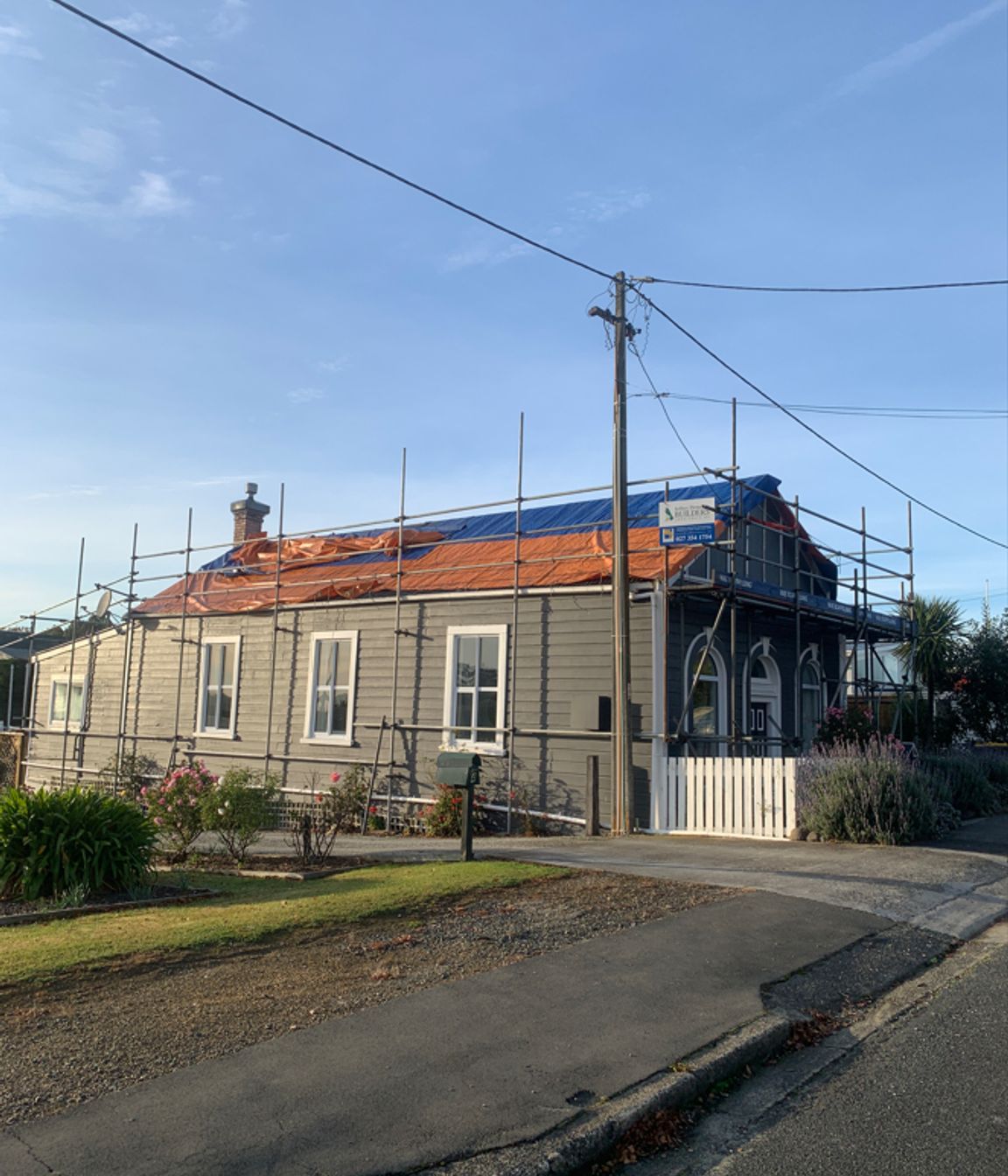 Covers to protect the old roofing, whilst waiting for replacement.