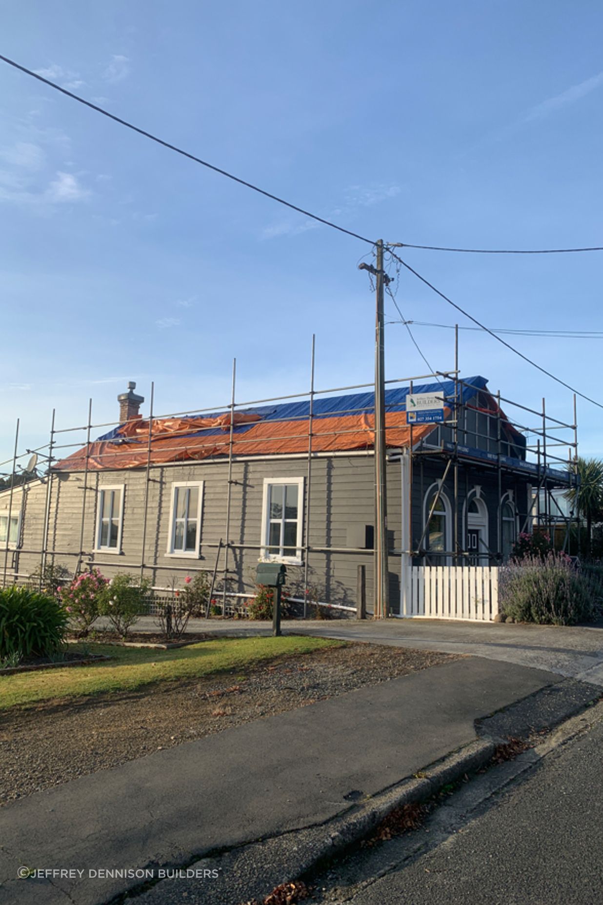 Covers to protect the old roofing, whilst waiting for replacement.