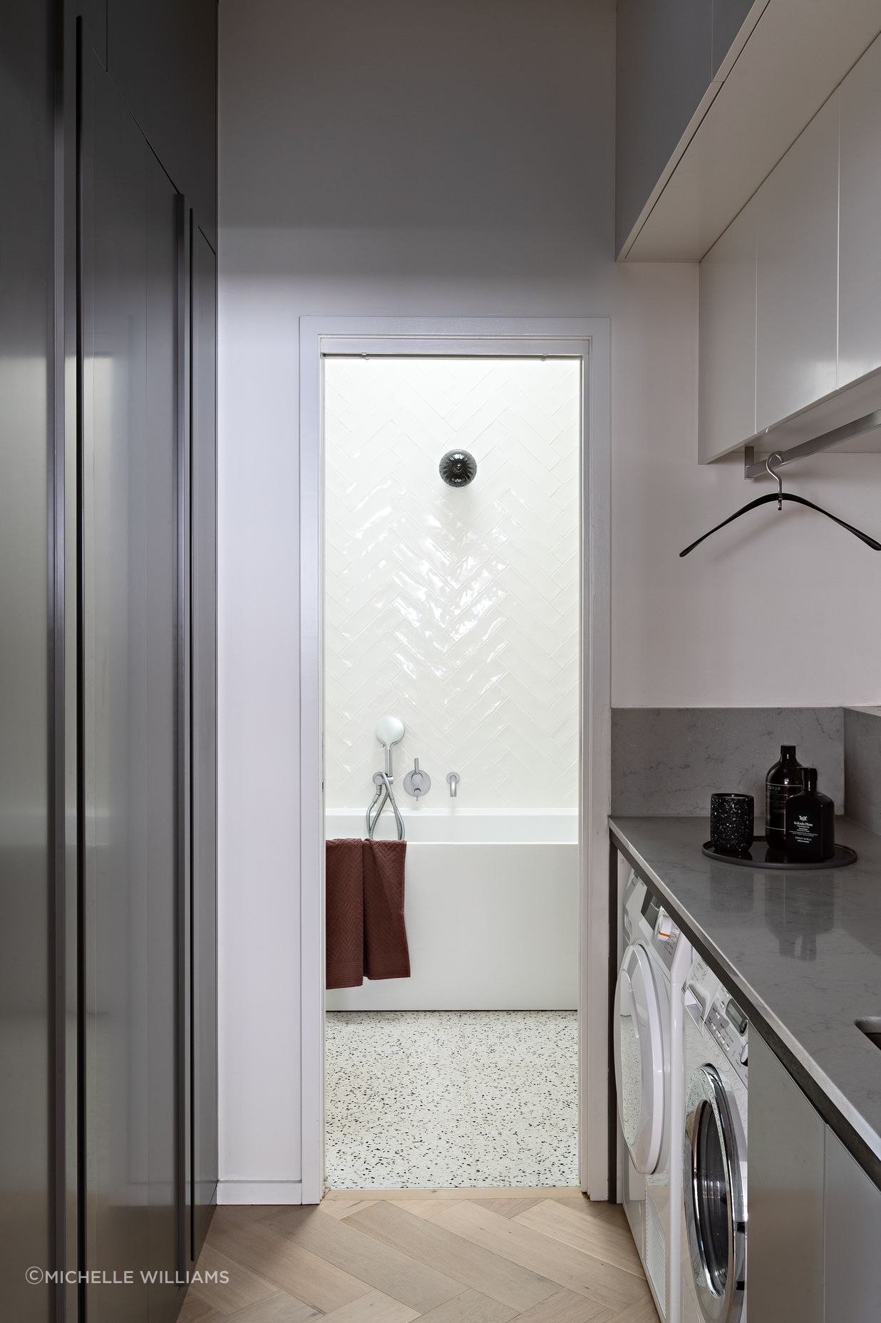 Walk Through Laundry to Bathroom