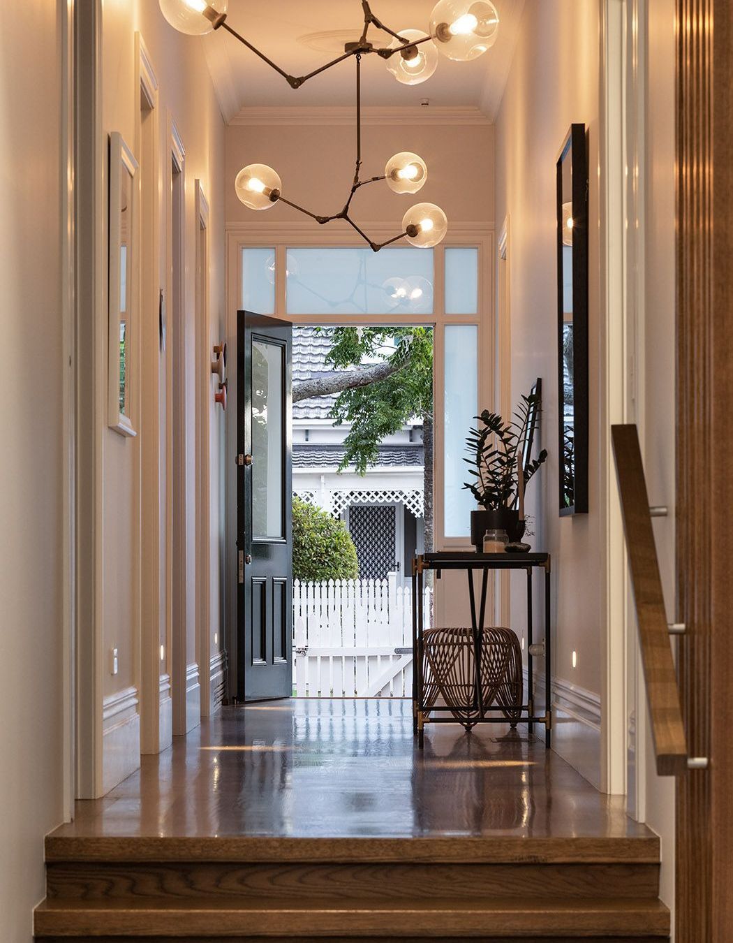 Looking down the hallway from the new addition.