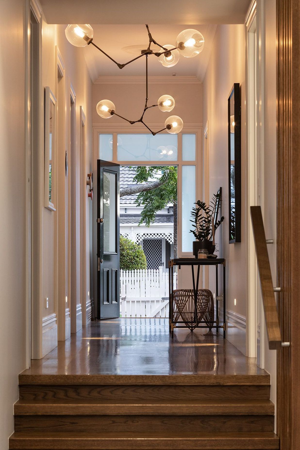 Looking down the hallway from the new addition.