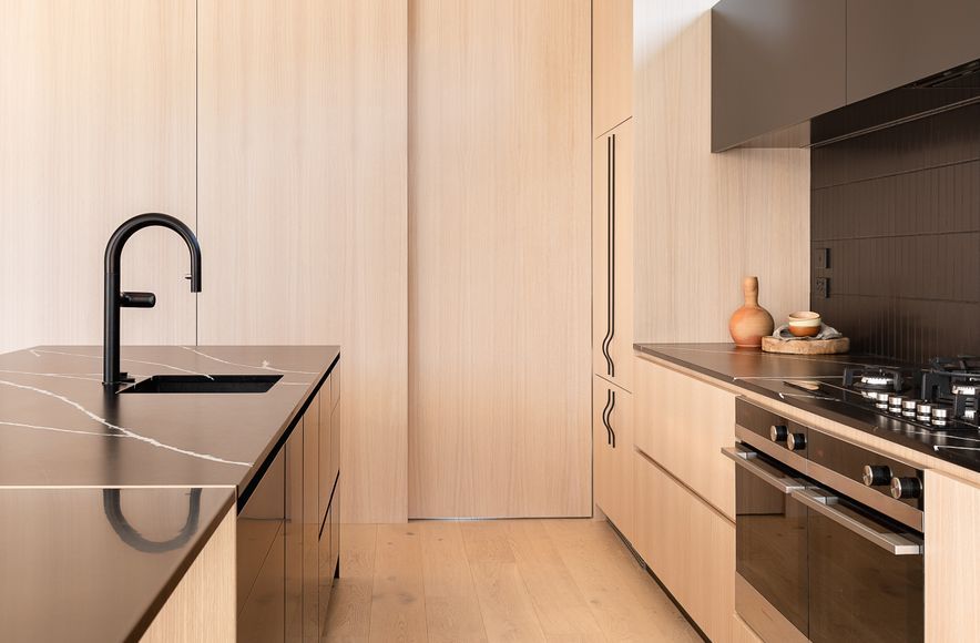 Oak Paneling with Black Details