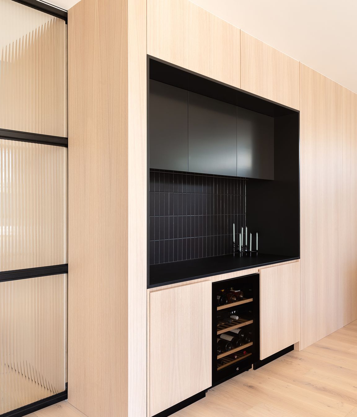 Oak Paneling with Black Details