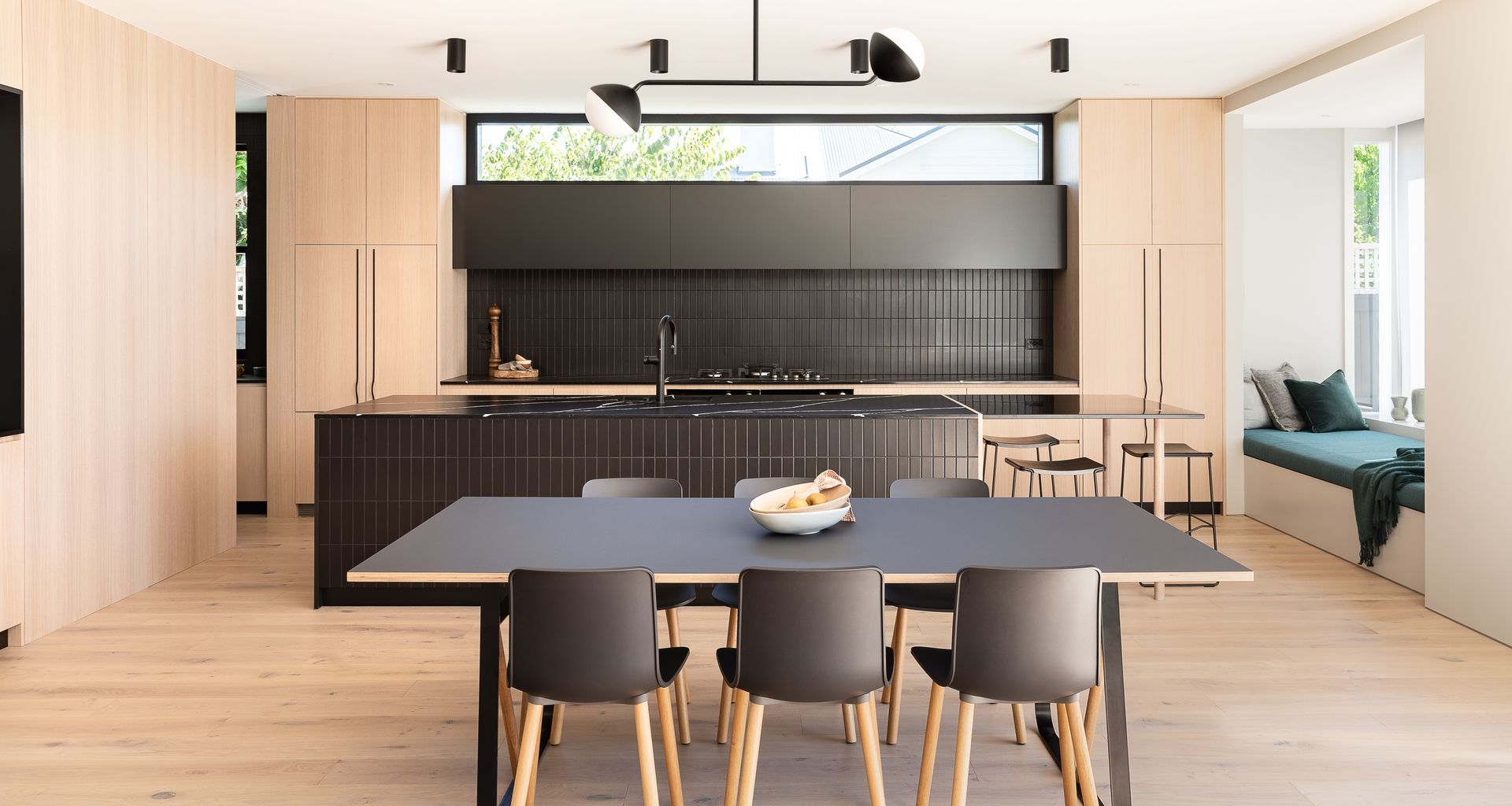 Oak Paneling with Black Details banner