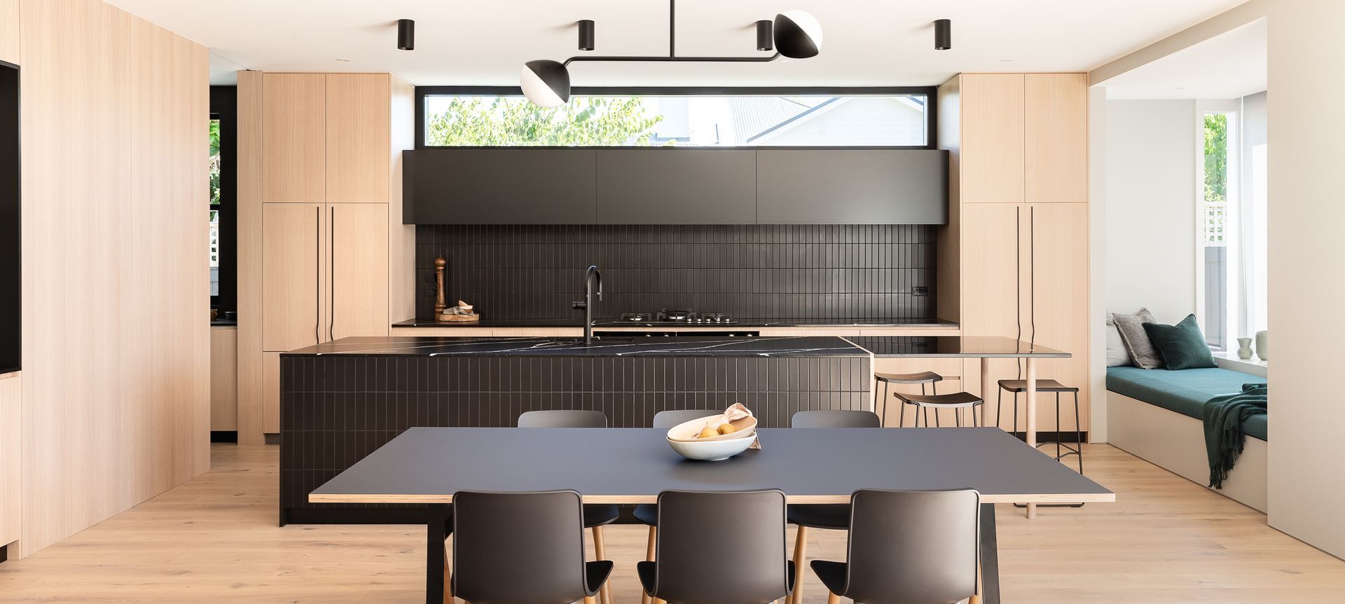 Oak Paneling with Black Details banner