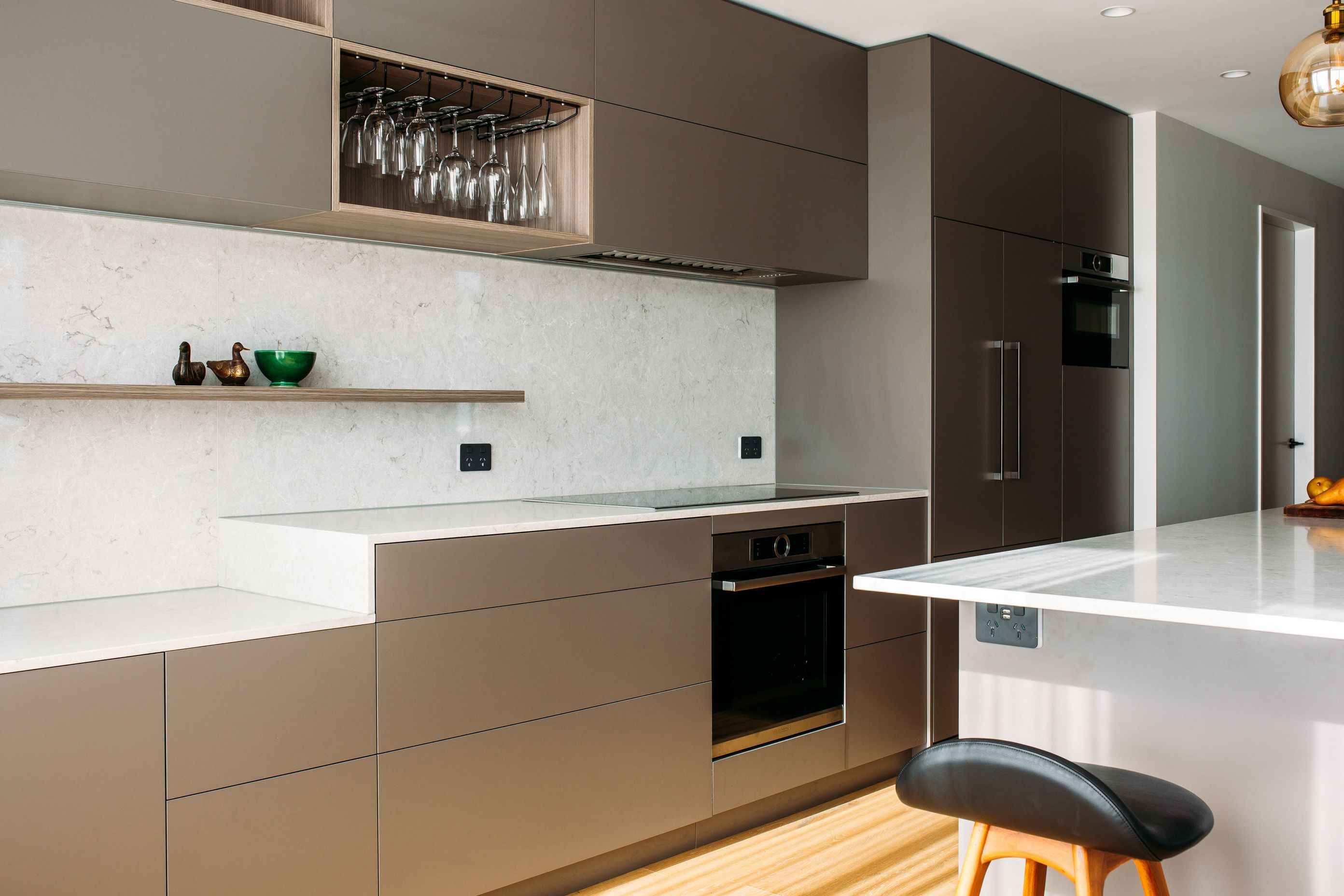 A kitchen for cooking in.