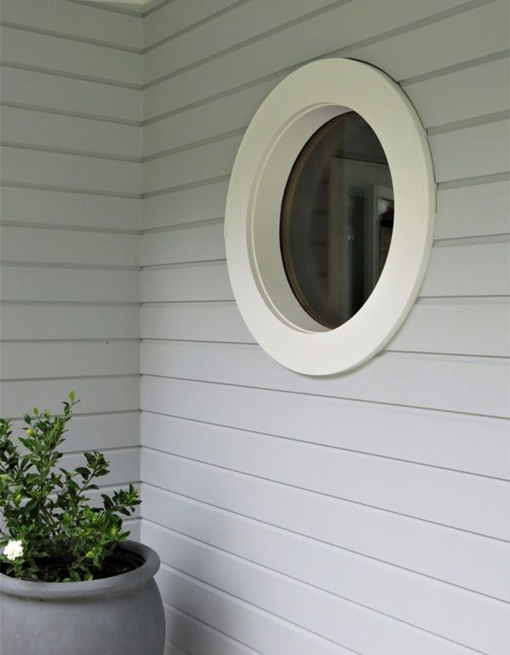 Beautiful round wooden window