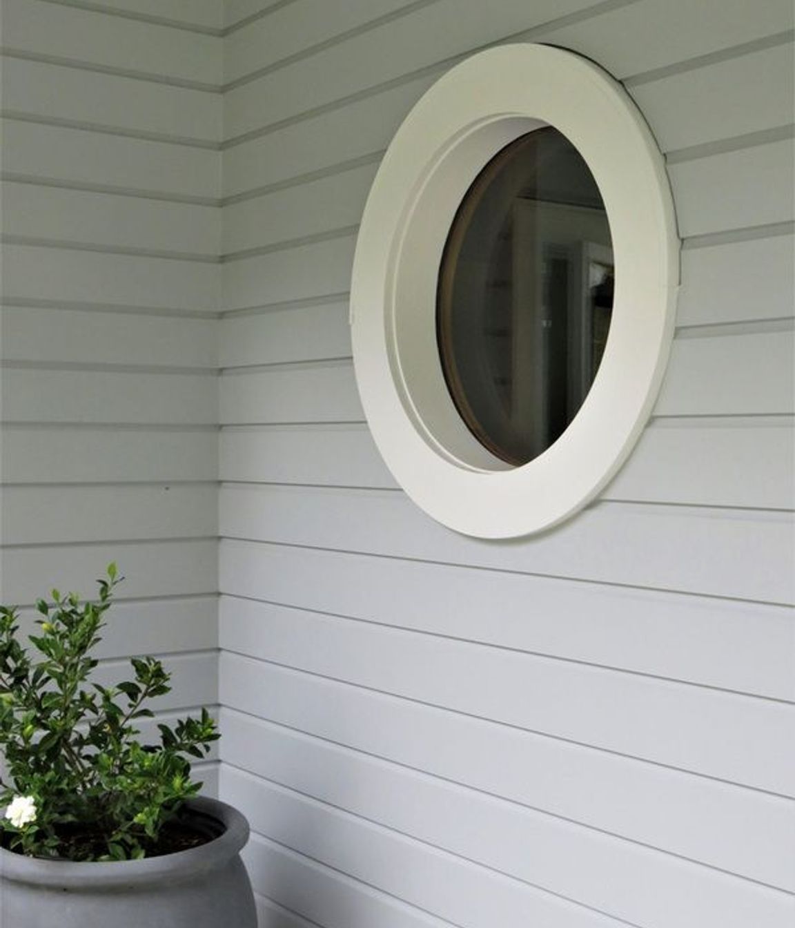Beautiful round wooden window