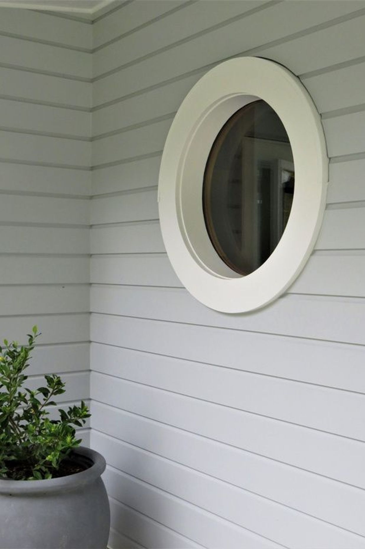 Beautiful round wooden window