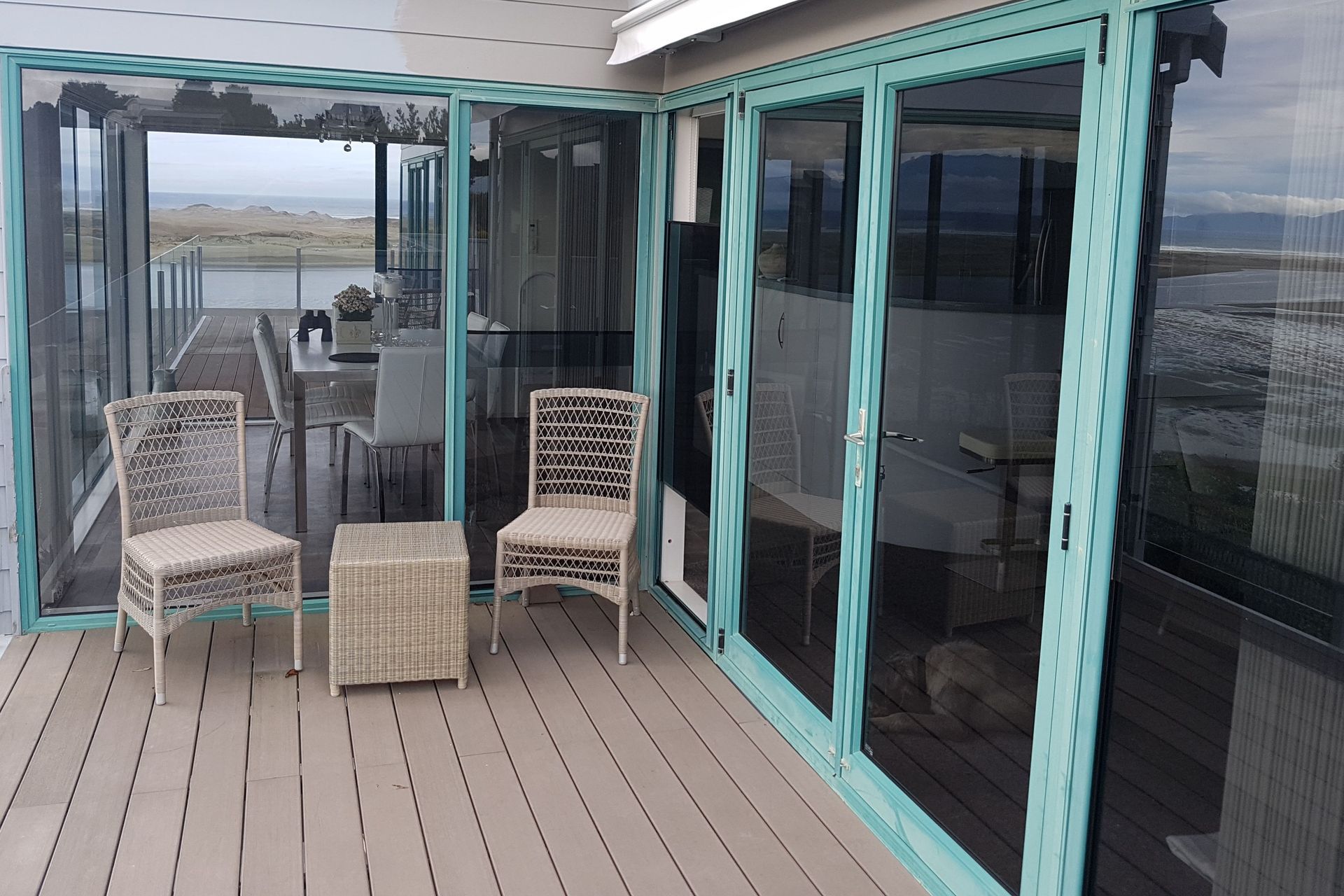 Before - showing original 80's joinery.  Functionality and space usage improved through changes in doors.