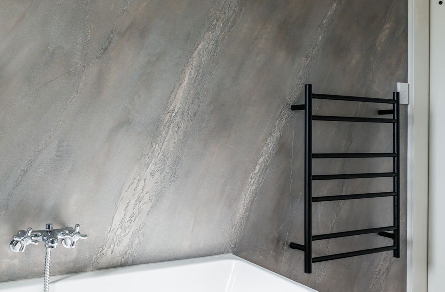 Split Stone Serenity - A Captivating Bathroom Transformation