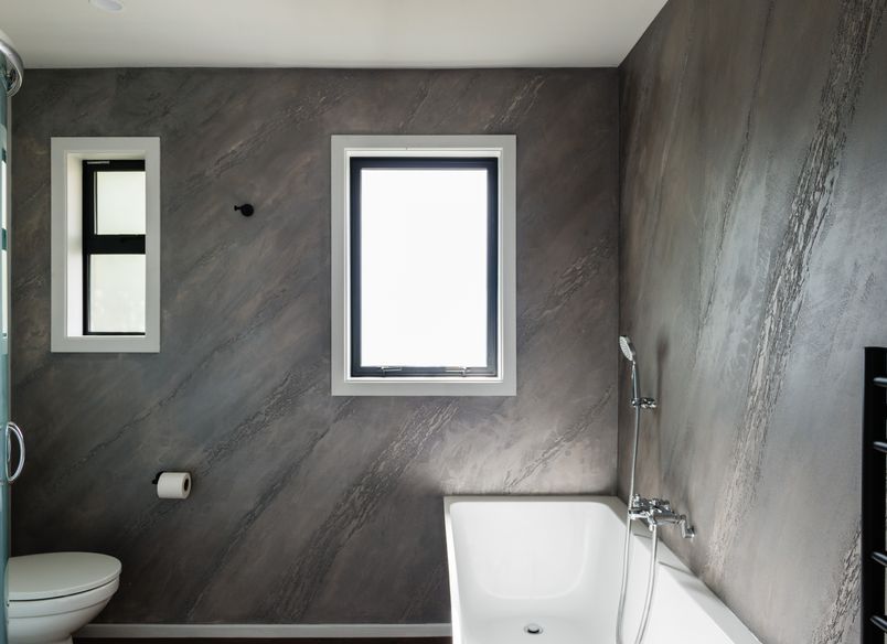 Split Stone Serenity - A Captivating Bathroom Transformation