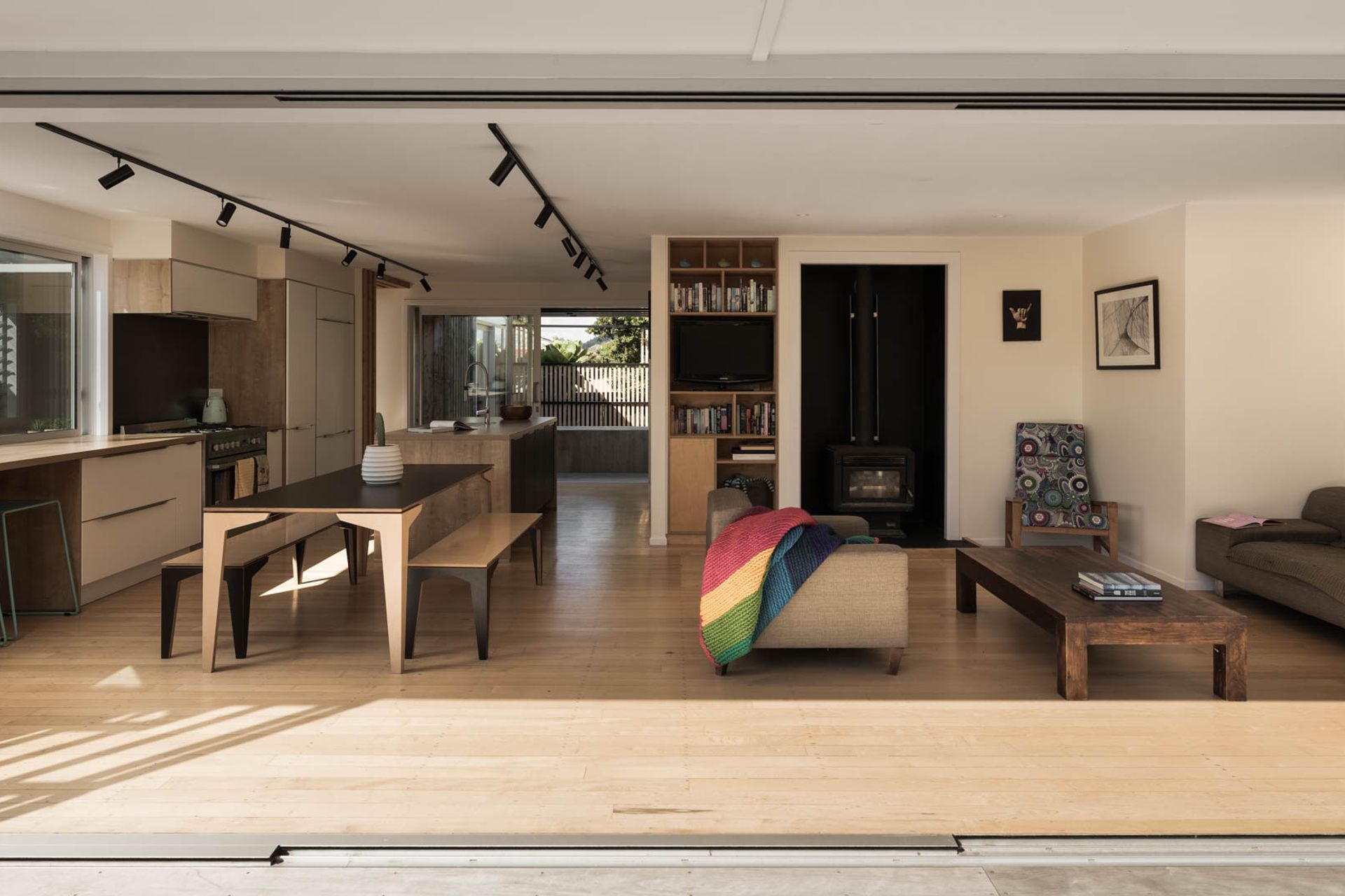 Open plan Kitchen, Dining, Living