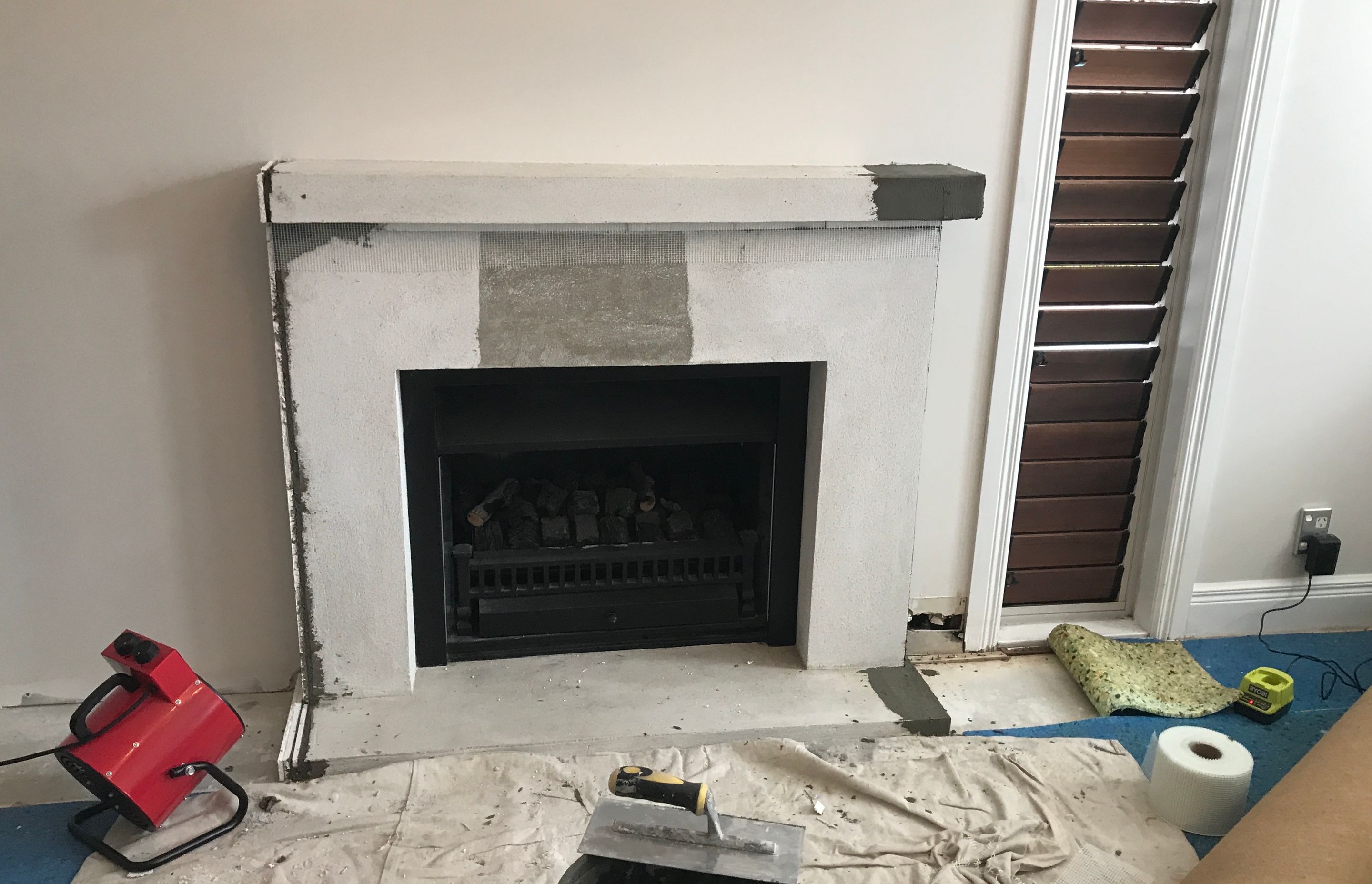 Venetian plaster - Fireplace