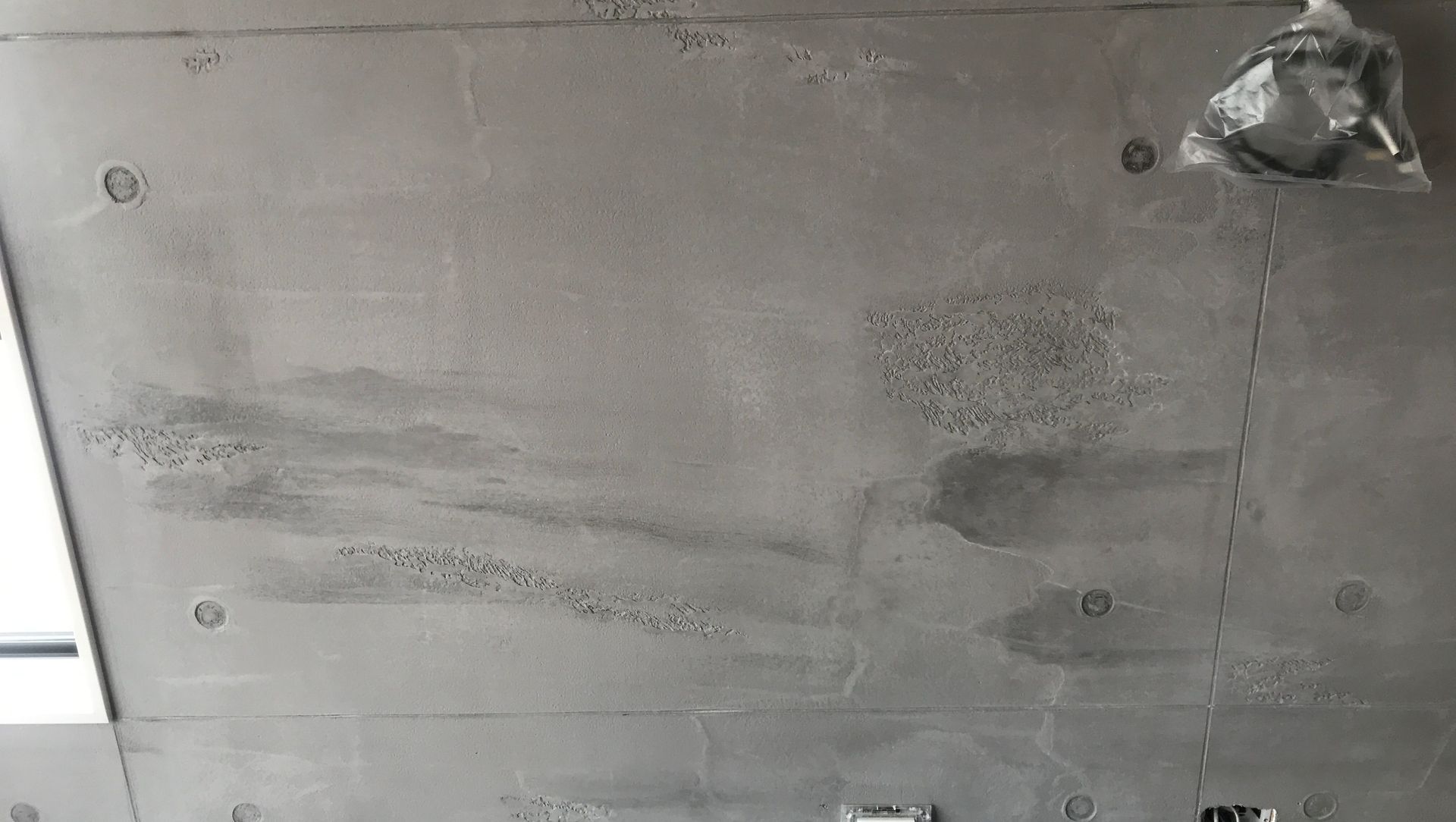 Feature wall, Industrial tile look - Venetian plaster banner