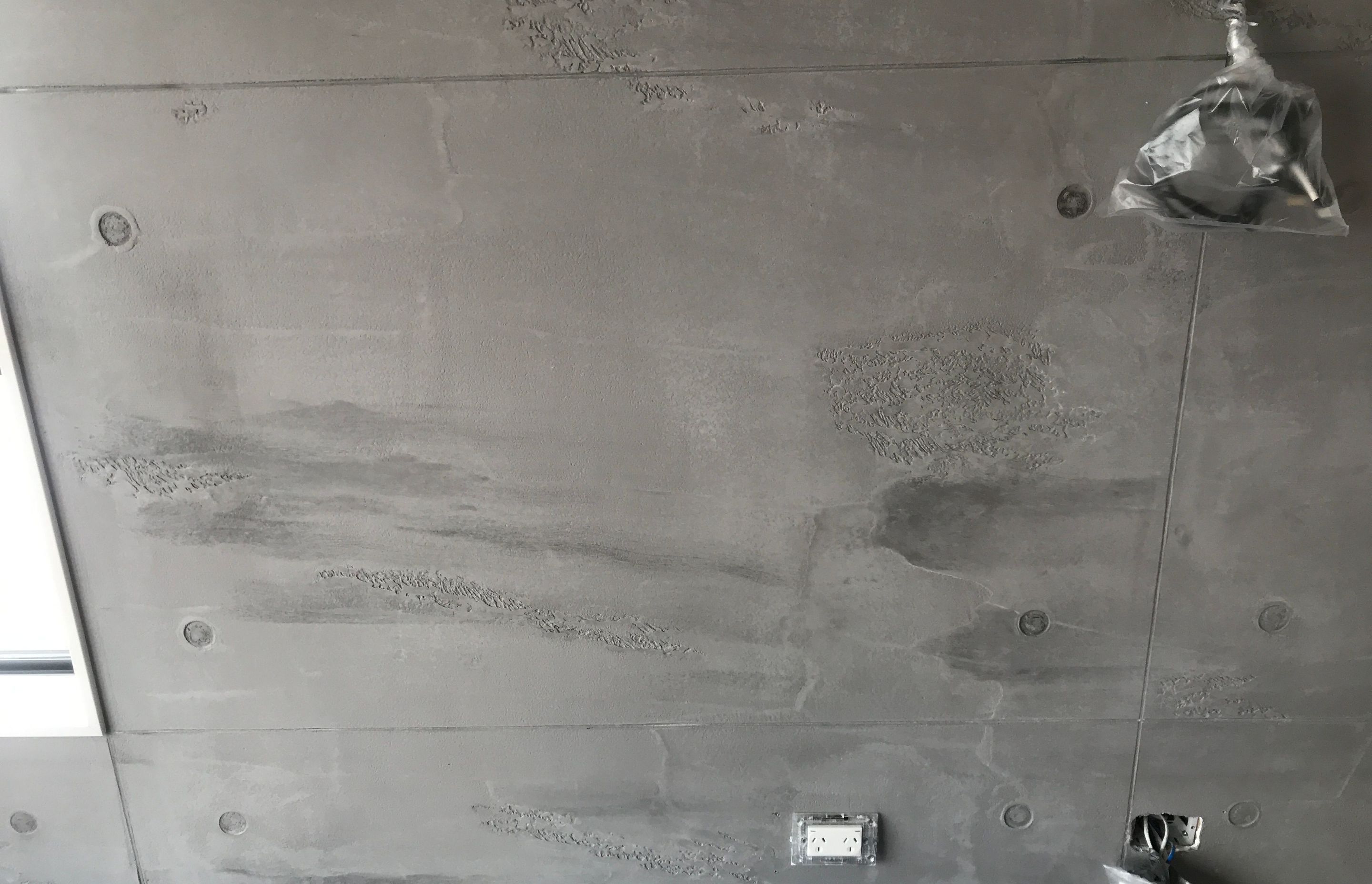 Feature wall, Industrial tile look - Venetian plaster