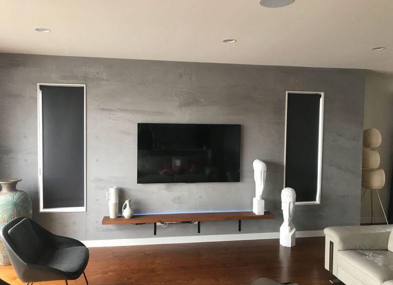 Feature wall, Industrial tile look - Venetian plaster