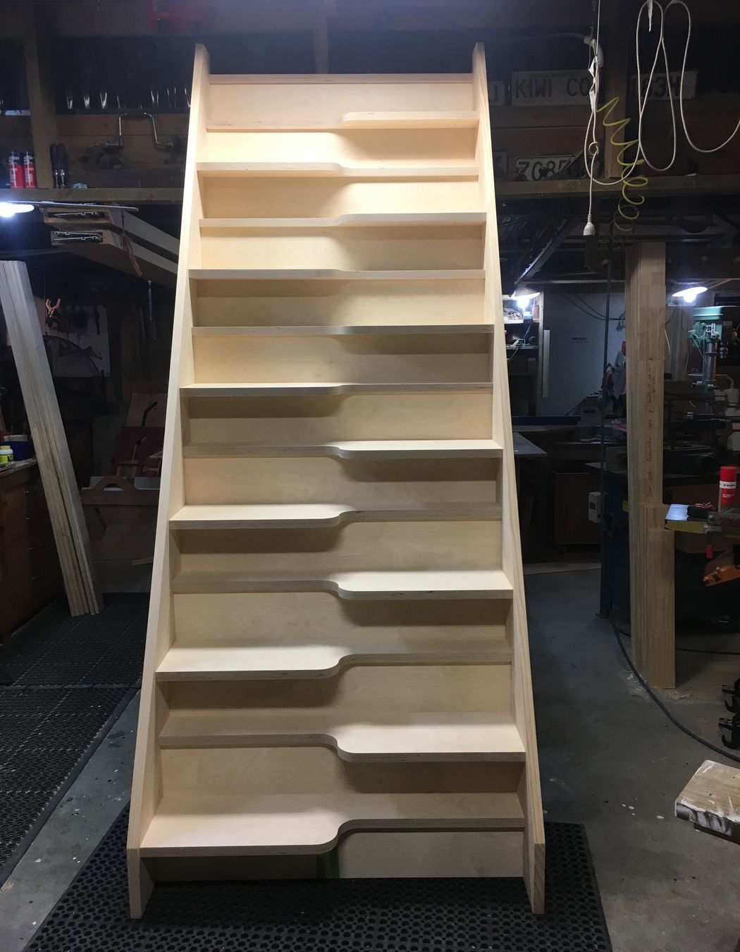 Space saving stair case