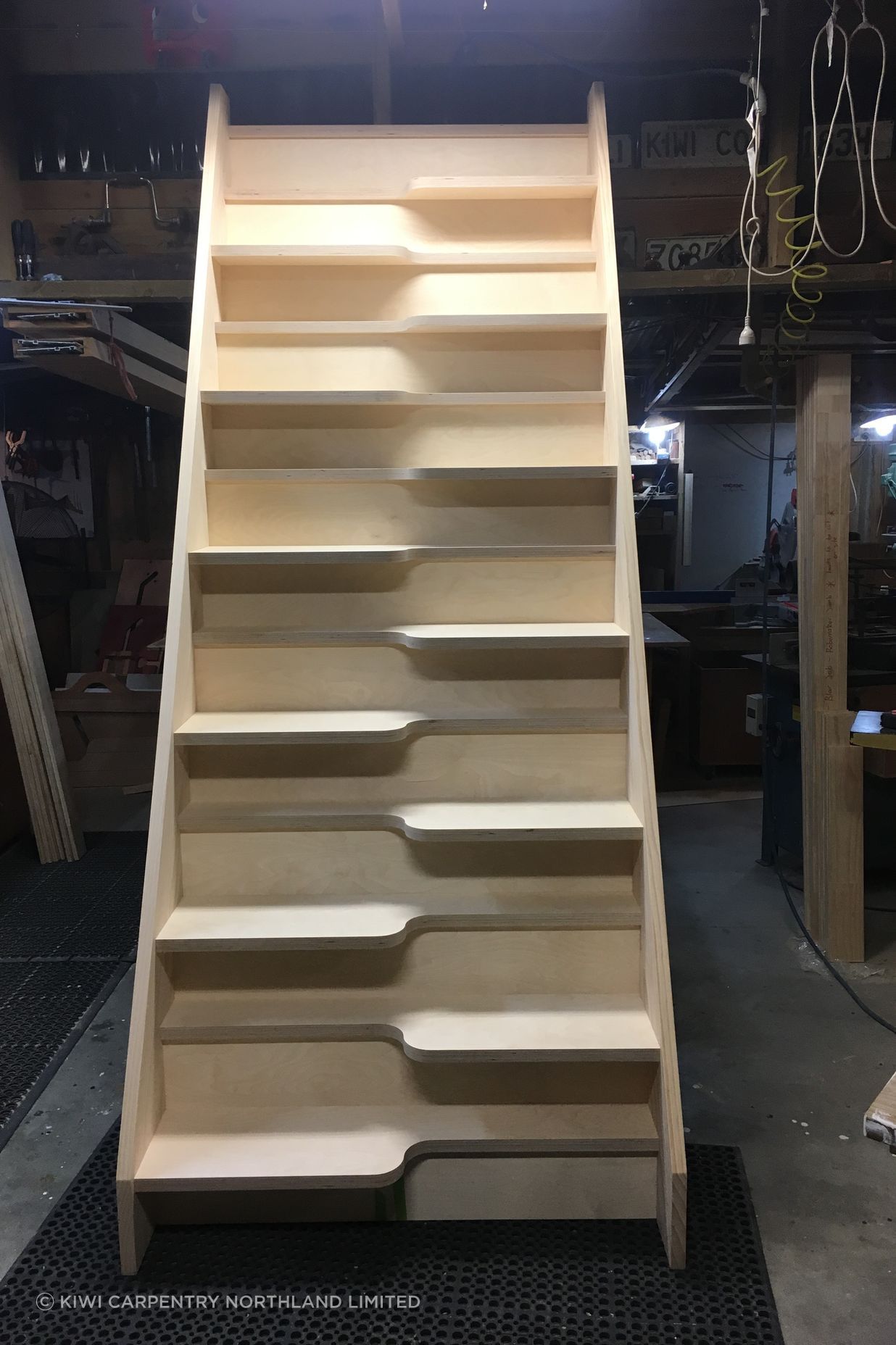 Space saving stair case