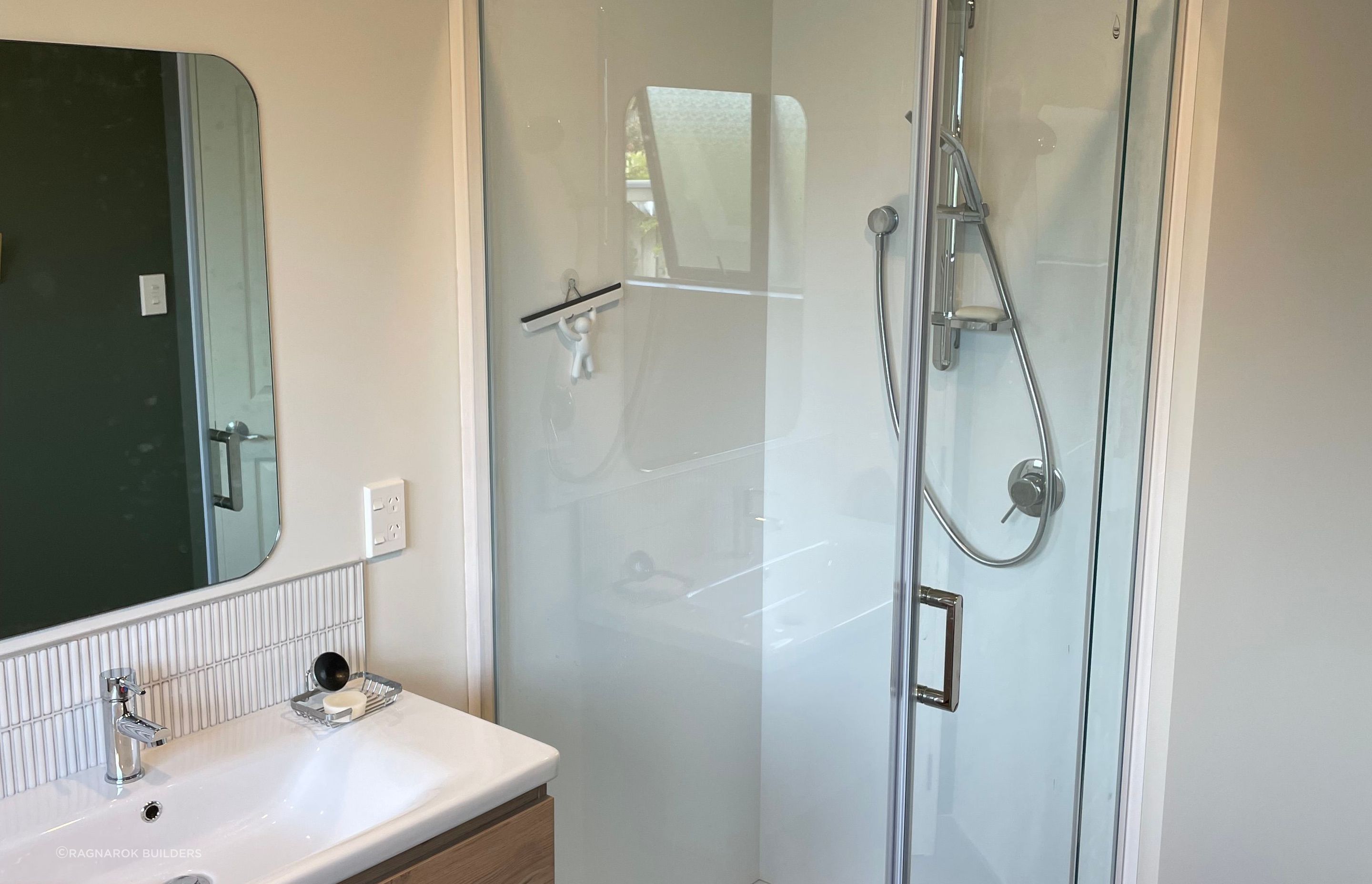 Glass and acrylic shower