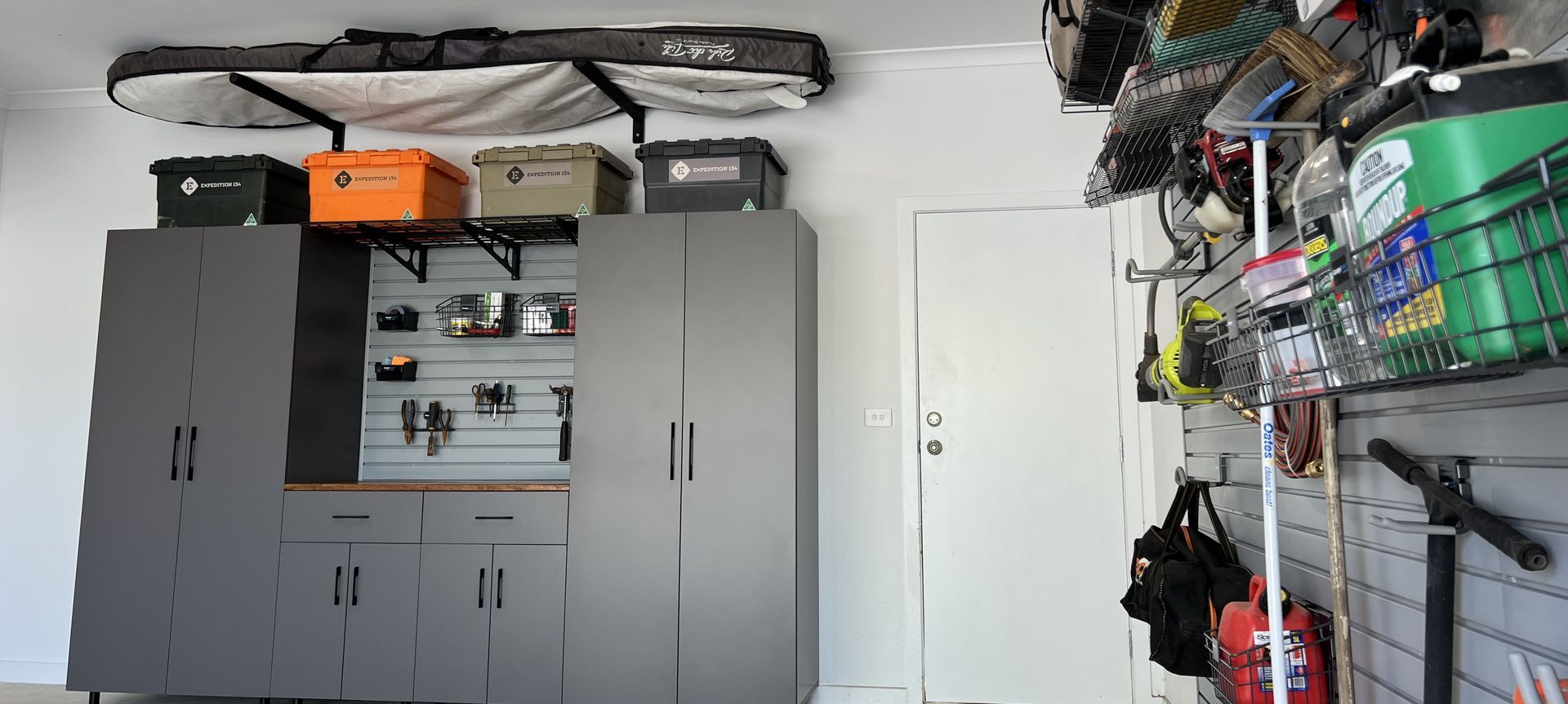 A father's dream garage, the ultimate playground. banner