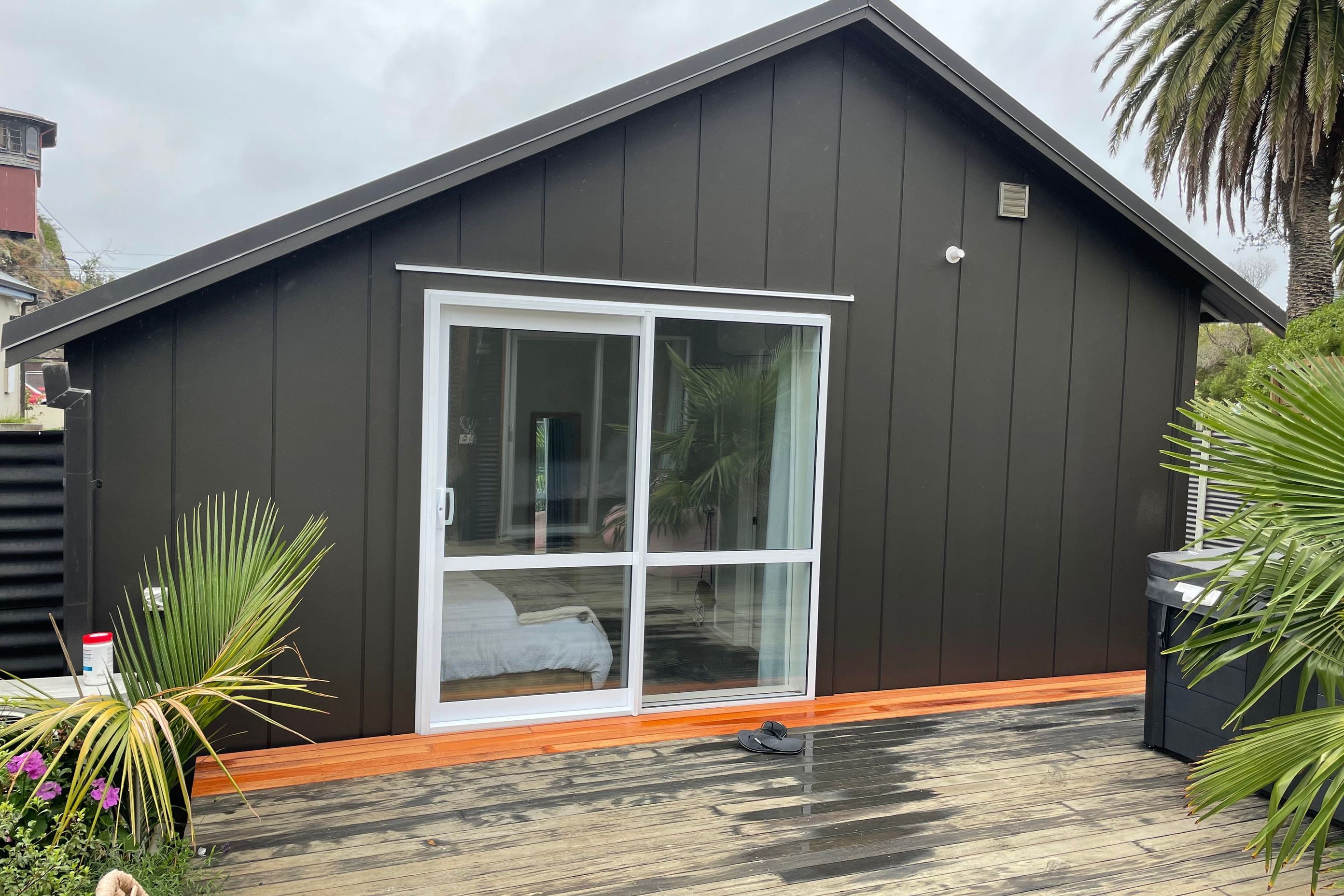 Entry off the deck.