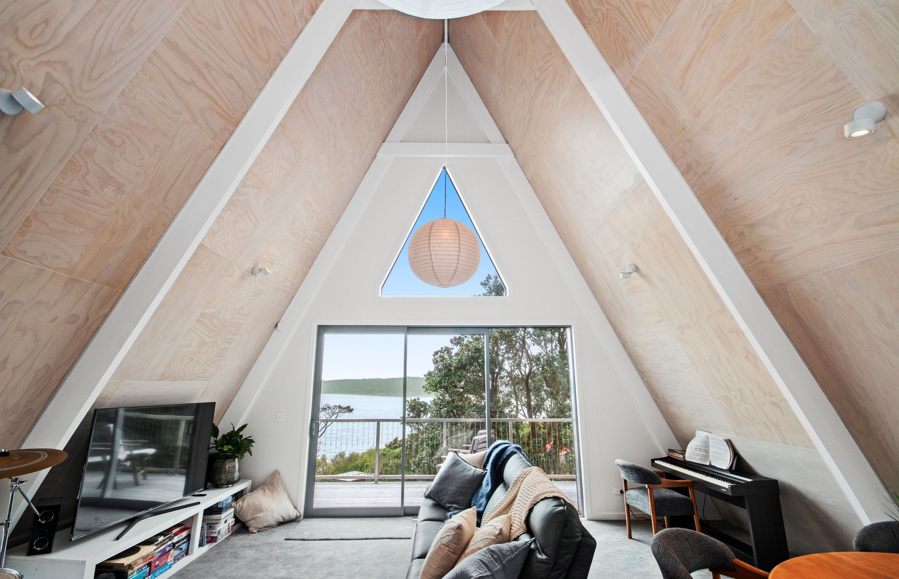 1970's A-Frame Bach Converted To Home In Port Waikato 