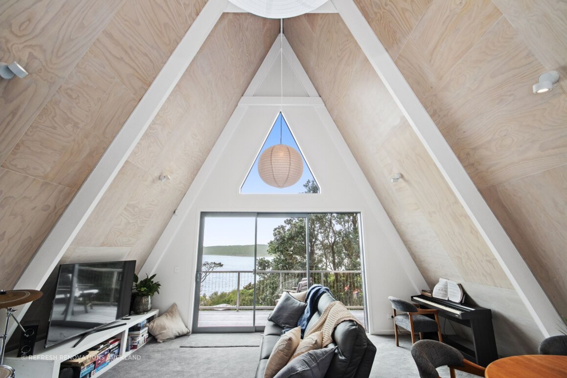 1970's A-Frame Bach Converted To Home In Port Waikato