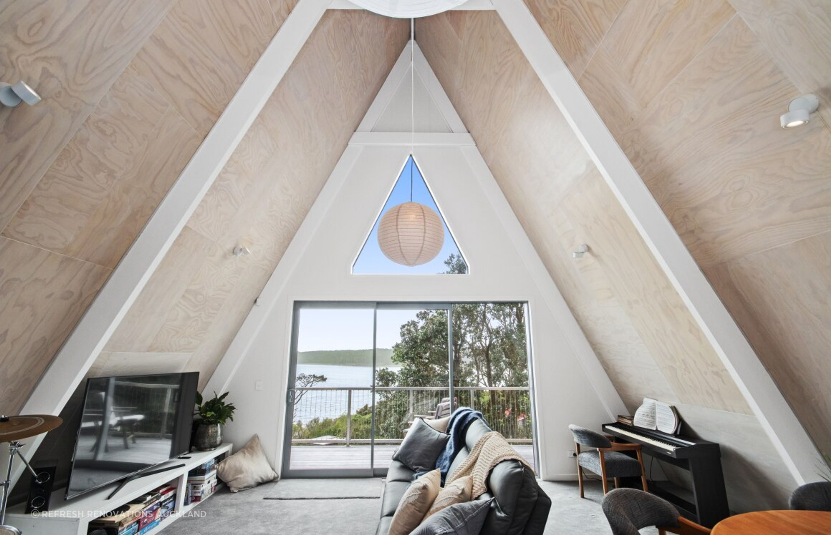 1970's A-Frame Bach Converted To Home In Port Waikato