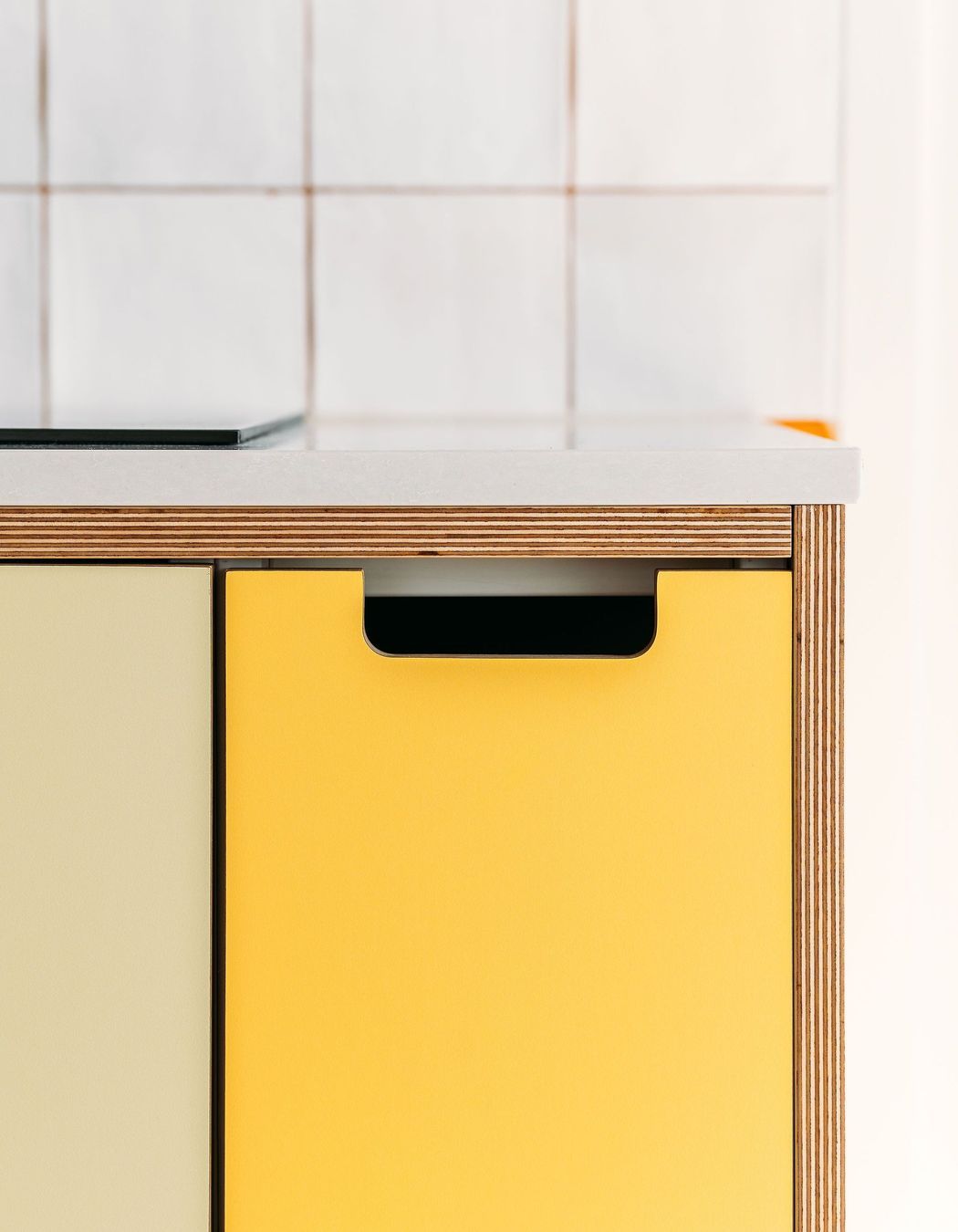 Simple cut-out handles.