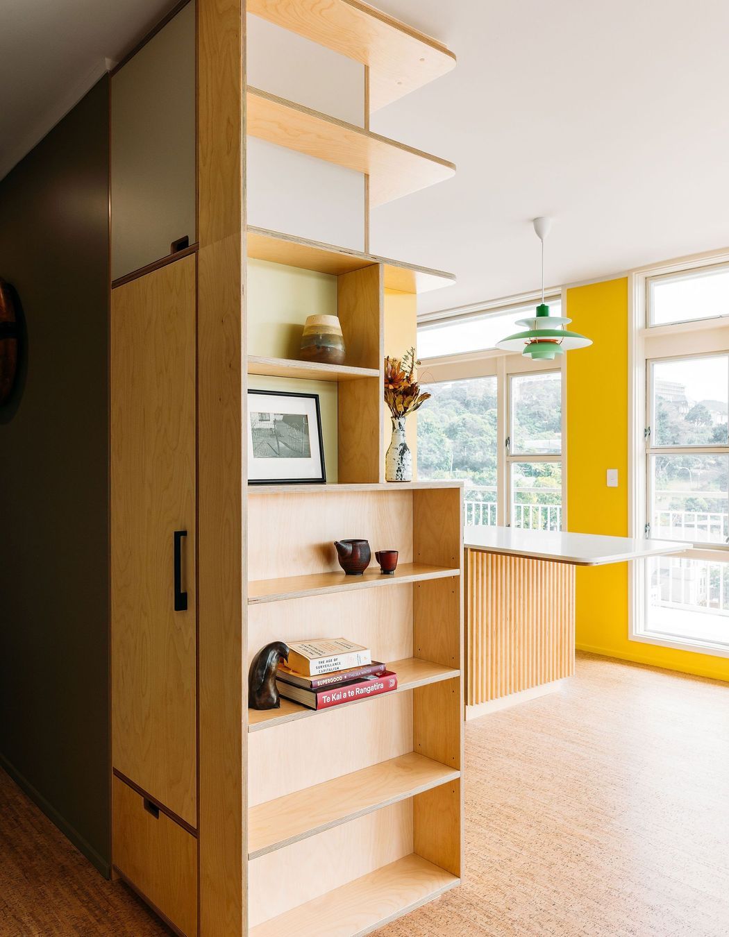 More storage was designed into the hallway.