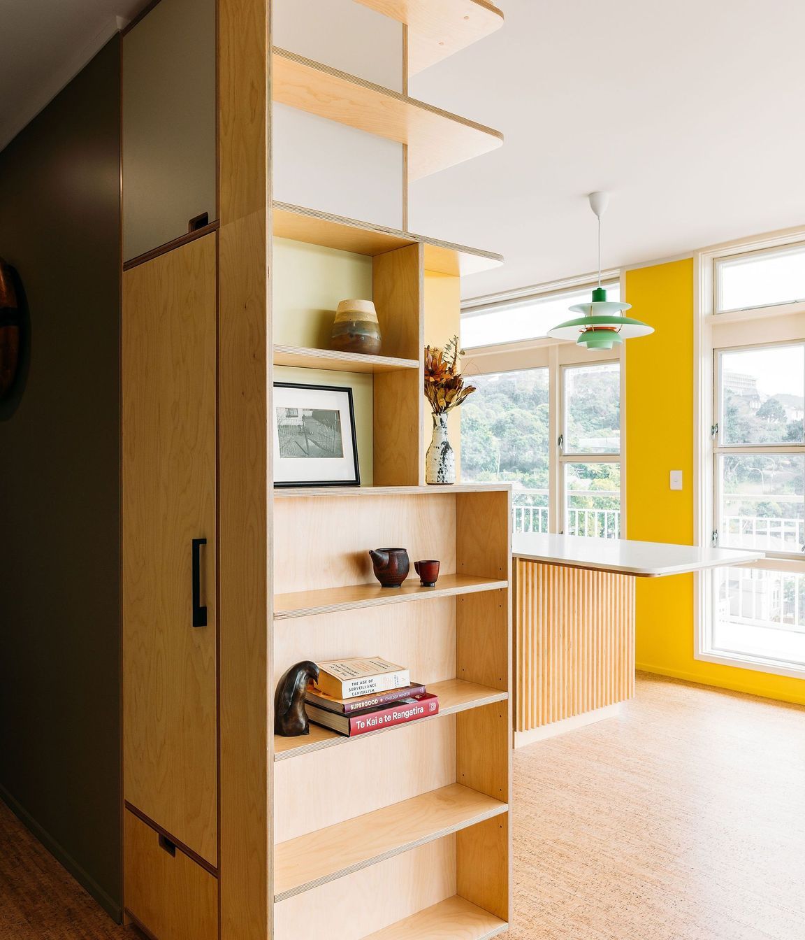 More storage was designed into the hallway.