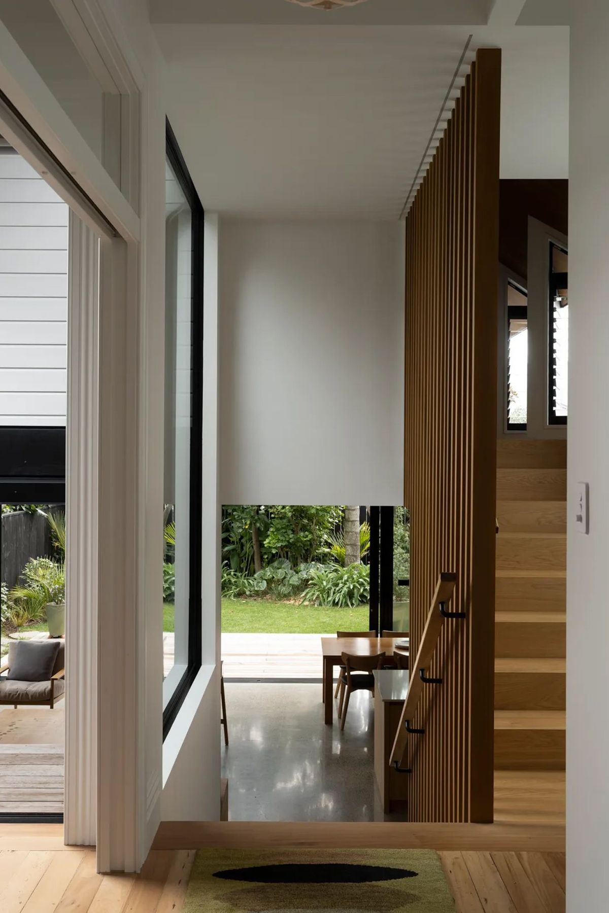 The split-level design makes the most of a sloping site.