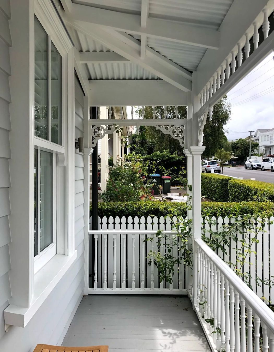 Landscaping maximises outdoor living, with stepping stones, vines and flowers all incorporated.