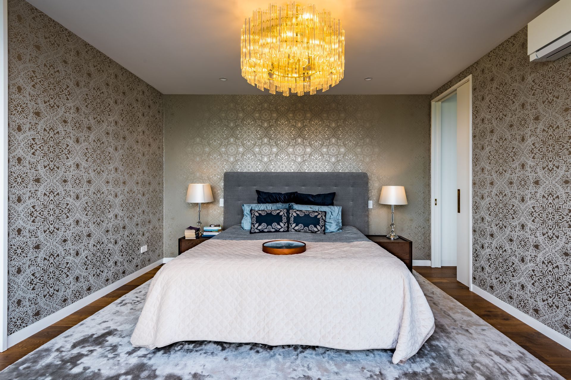 Gold and Velvet Bedroom