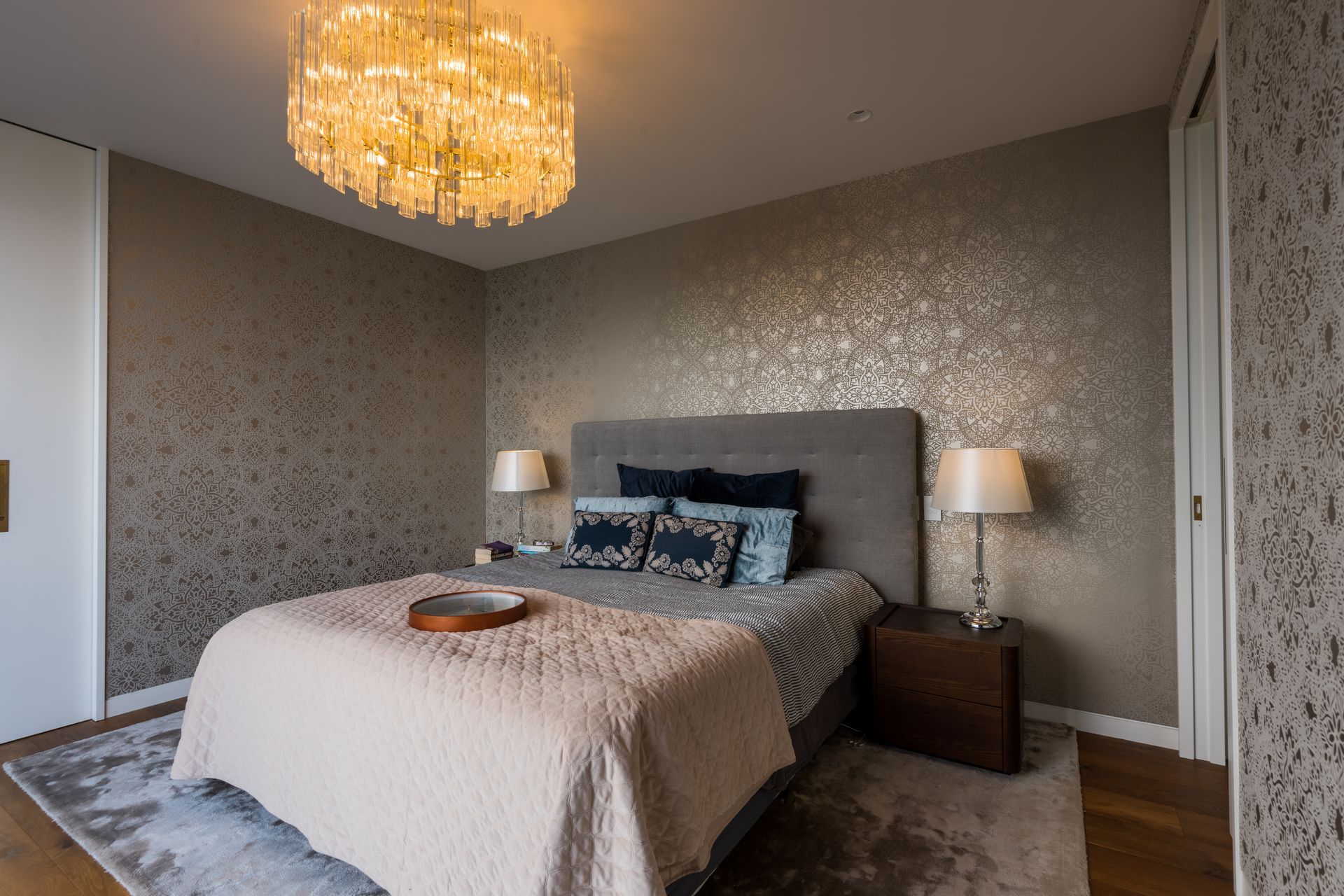 Gold and Velvet Bedroom