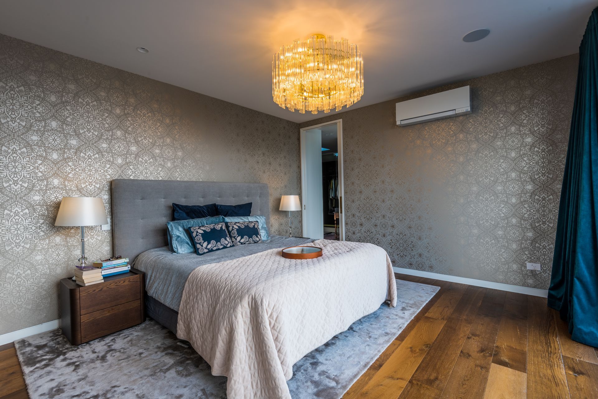 Gold and Velvet Bedroom