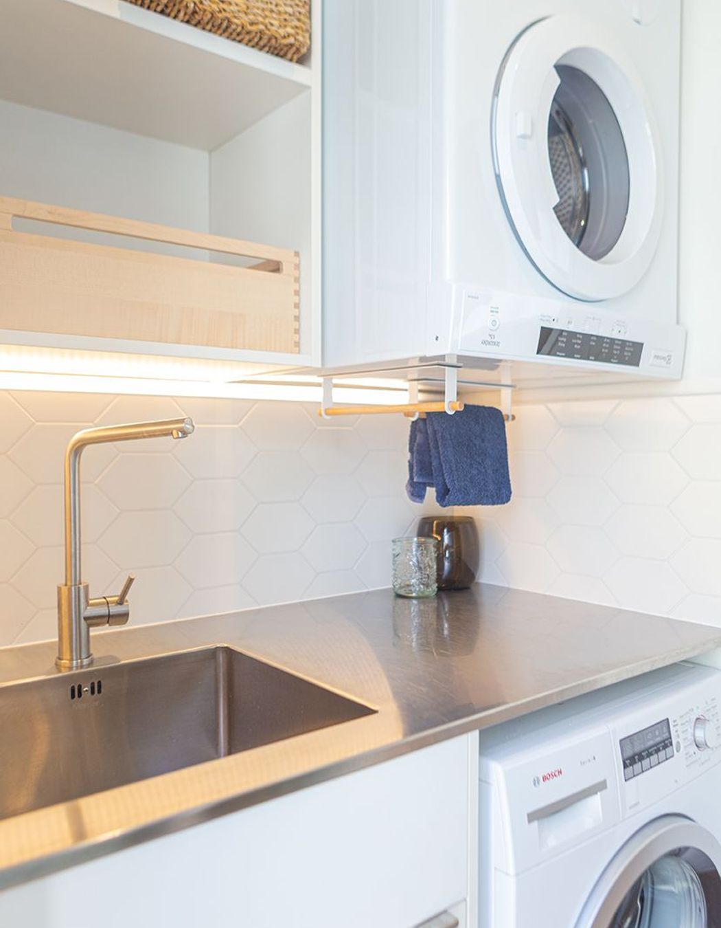 Clean and tidy laundry solution.
