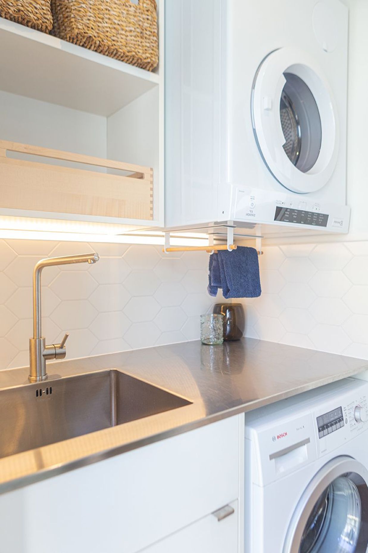 Clean and tidy laundry solution.