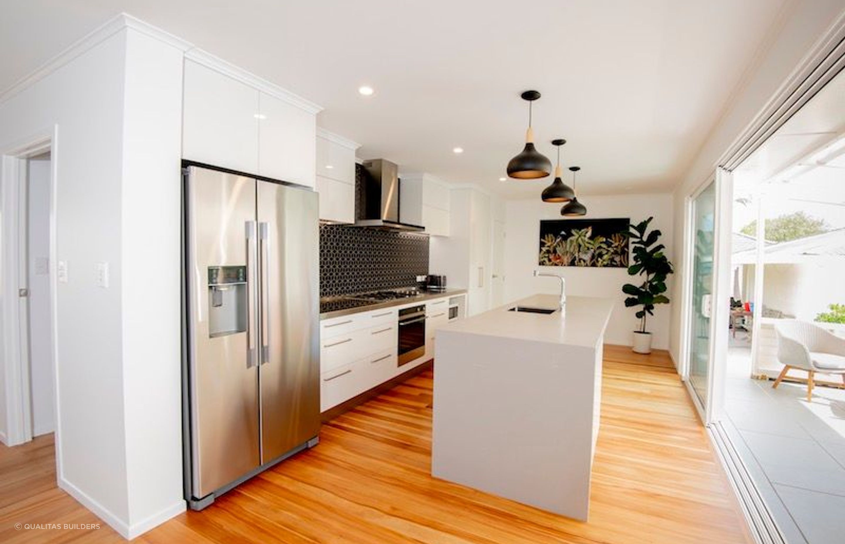 Repositioned and remodelled this kitchen has transformed this bungalow