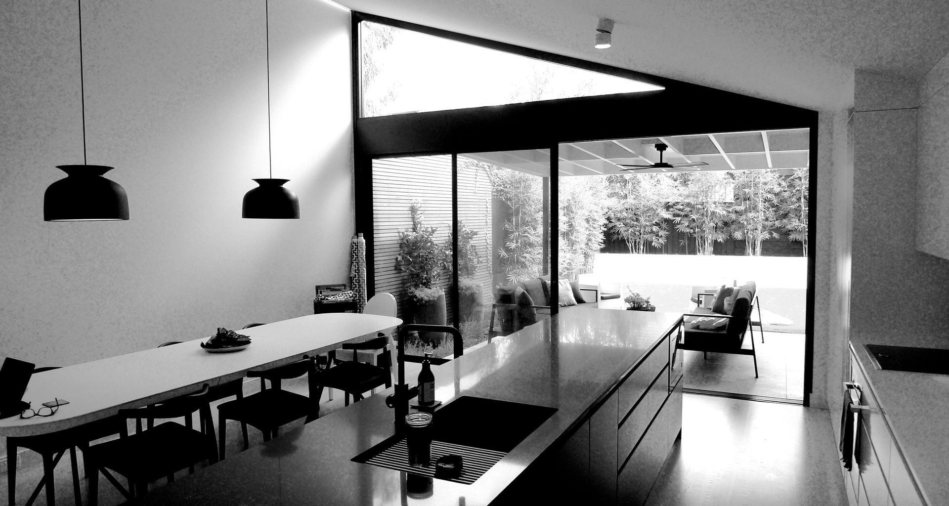 From the kitchen to the rear of the home-comfortable connected spaces for ease of living